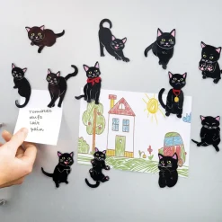 Décorations Cuisine-Tempsl 12 aimants chat