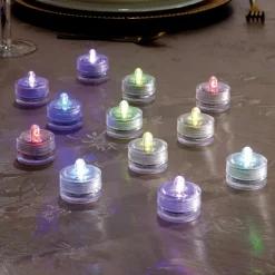 Décorations Intérieures Noël|Décorations-Tempsl 12 bougies LED color