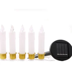 Décorations Extérieures Noël|Décorations Lumineuses-Tempsl 5 bougies LED extérieures