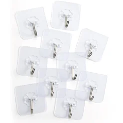 Organisation Et Entretien|Salle De Bain Et Hygiène-Tempsl 10 crochets acier inoxydable