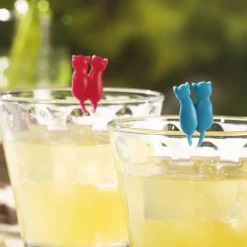 Art De La Table-Tempsl 8 marques-verres chat