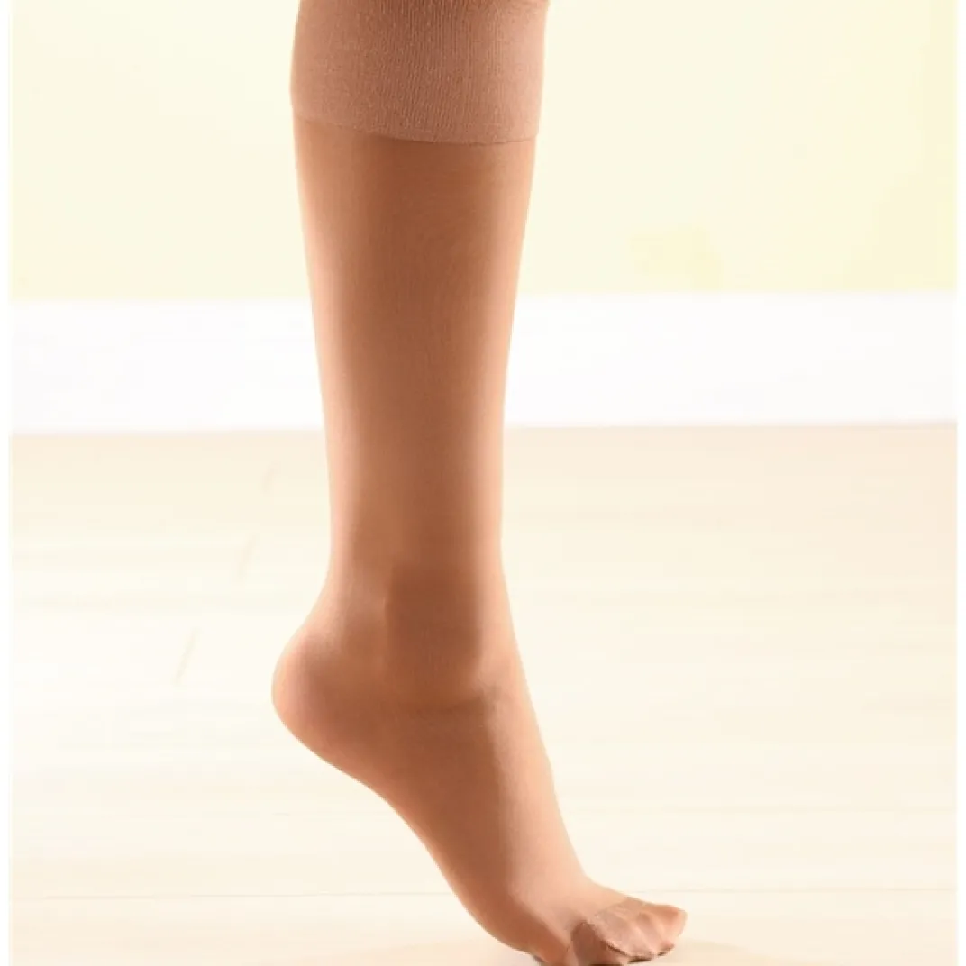 Aide Et Accessoires Confort|Soins Des Pieds Et Accessoires-Tempsl 3 paires mi-bas contention légère Noir/ naturel