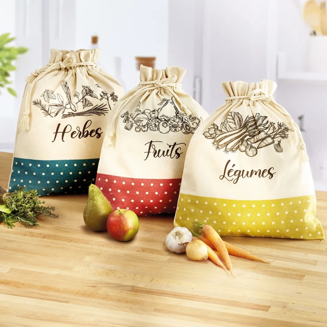 Fraîcheur / Conservation-Tempsl 3 sacs aromates/fruits/légumes