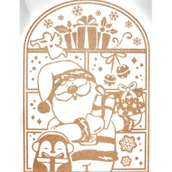 Décorations Intérieures Noël|Décorations Extérieures Noël-Tempsl 4 stickers dorés