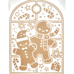 Décorations Intérieures Noël|Décorations Extérieures Noël-Tempsl 4 stickers dorés