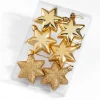 Décorations Intérieures Noël|Décorations-Tempsl 6 étoiles dorées Noël
