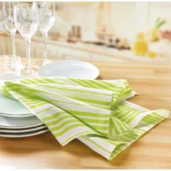 Matériels De Nettoyage|Organisation Et Entretien-Tempsl 10 torchons cottage vert ou prune