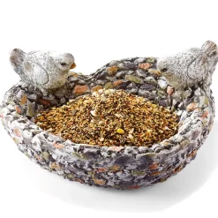 Décorations Jardin Et Extérieur-Tempsl Abreuvoir oiseaux cœur