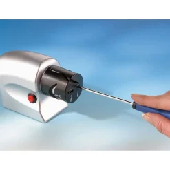 Découpe-Tempsl Affûteur électrique gris et noir