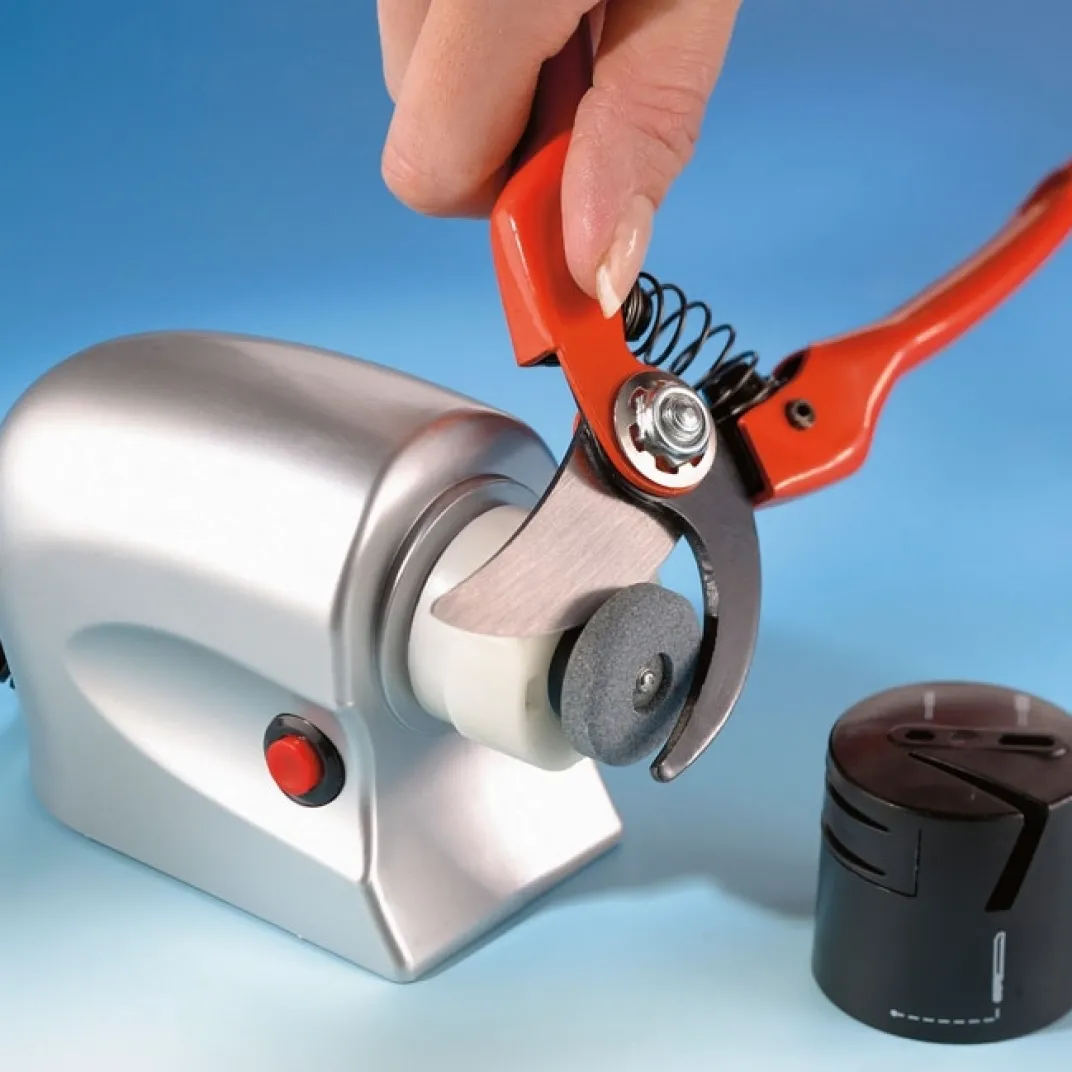 Découpe-Tempsl Affûteur électrique gris et noir