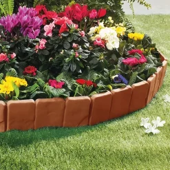 Décorations Jardin Et Extérieur|Accessoires Et Outils Jardin-Tempsl Bordure de jardin plate-bande Marron