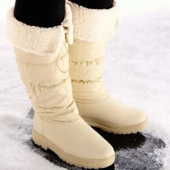 Chaussures, Chaussons Et Accessoires-Tempsl Bottes hautes crampons beiges ou noires