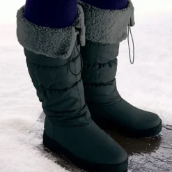 Chaussures, Chaussons Et Accessoires-Tempsl Bottes hautes crampons beiges ou noires