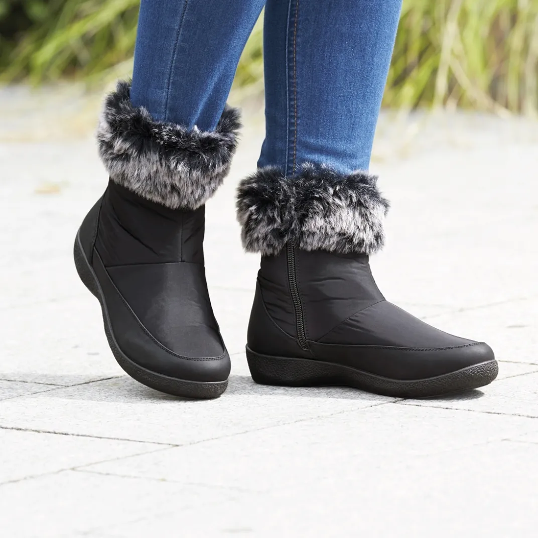 Chaussures, Chaussons Et Accessoires-Tempsl Bottines noires imperméables "Hélène" noir
