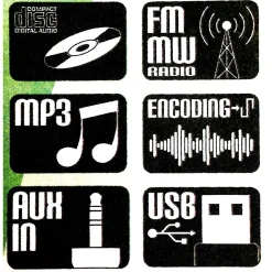 Idées Cadeaux Noël|Accessoires Bureau-Tempsl Chaîne rétro bois Roadstar