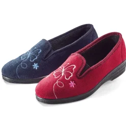 Chaussures, Chaussons Et Accessoires-Tempsl Chaussons Butterfly marine ou rouge