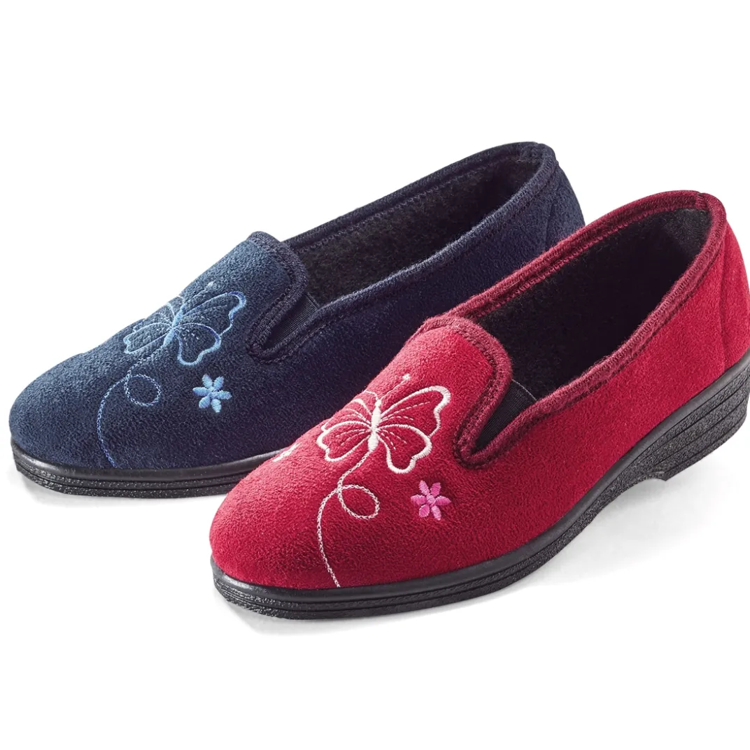 Chaussures, Chaussons Et Accessoires-Tempsl Chaussons Butterfly marine ou rouge