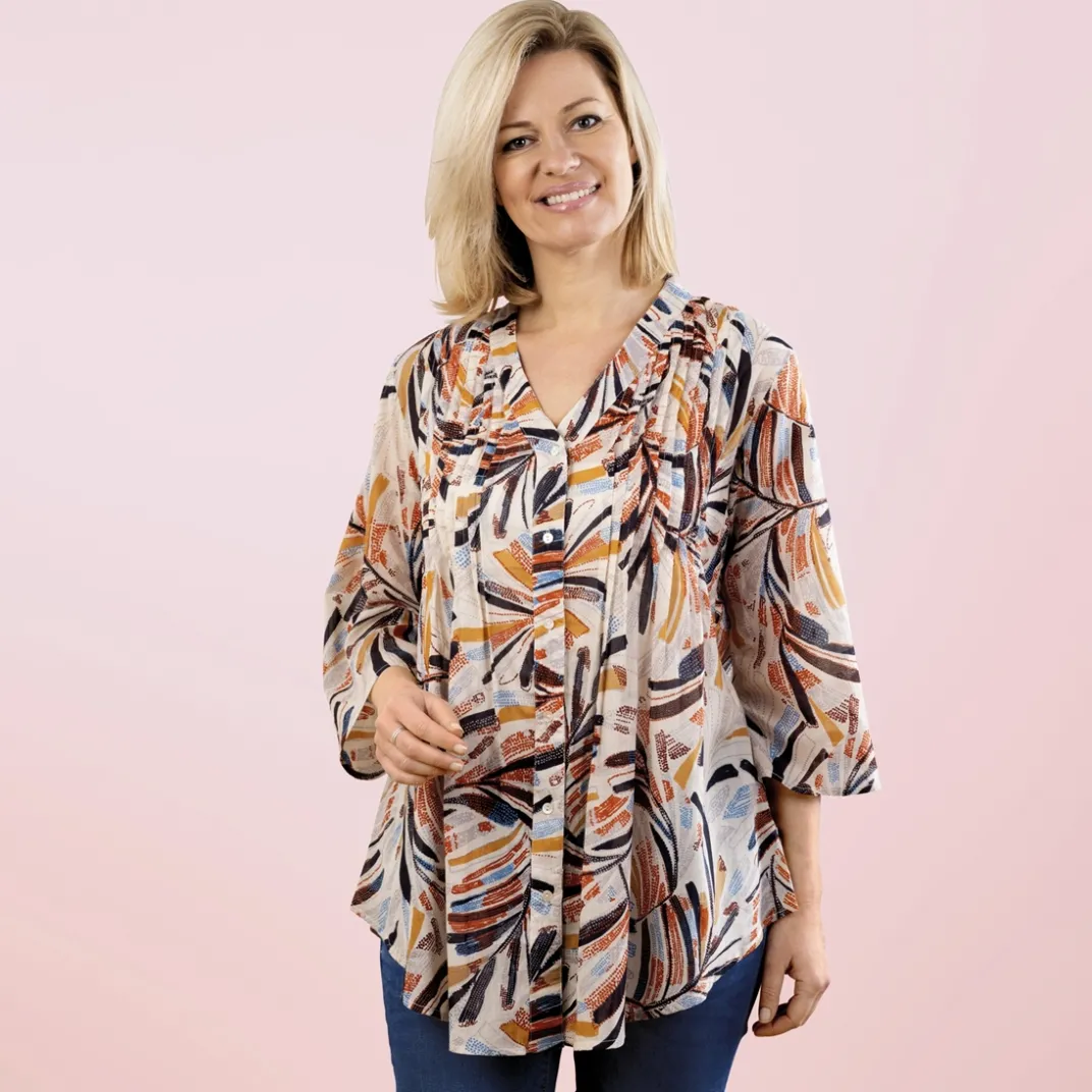 Vêtements-Tempsl Chemisier plissé imprimé