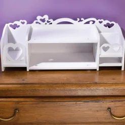 Décorations|Petits Meubles-Tempsl Console cœurs blanche