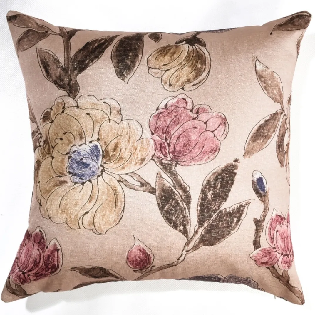 Décorations-Tempsl Coussin pivoine LED