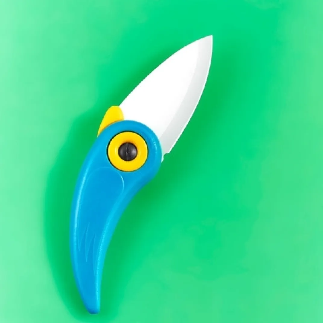 Découpe-Tempsl Couteau céramique bleu