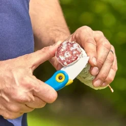 Découpe-Tempsl Couteau céramique bleu