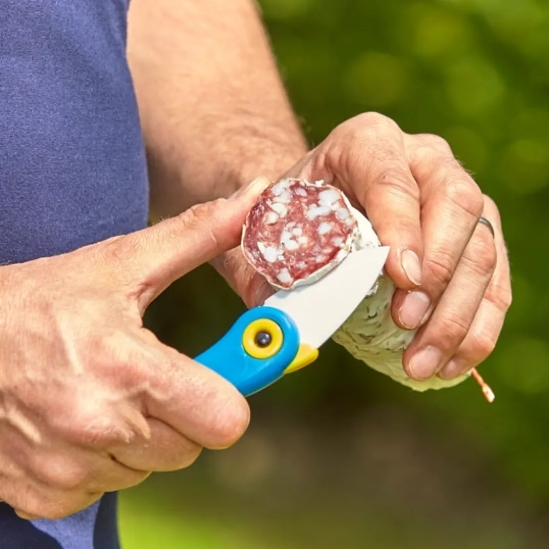Découpe-Tempsl Couteau céramique bleu