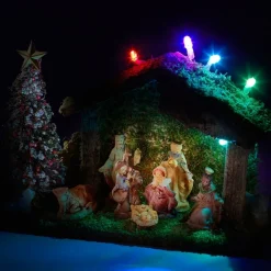 Décorations Intérieures Noël|Décorations-Tempsl Crèche de Noël LED