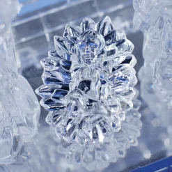 Décorations Intérieures Noël|Décorations-Tempsl Crèche lumineuse chantante bleutée