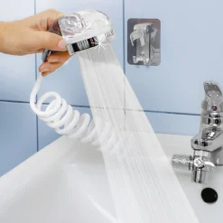 Accessoires Bricolage Et Astuces-Tempsl Douchette avec tuyau spirale et support