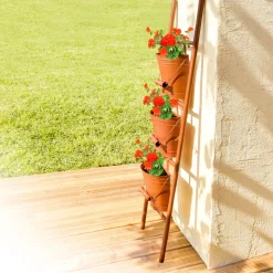 Décorations|Décorations Jardin Et Extérieur-Tempsl Echelle à plantes cuivrée