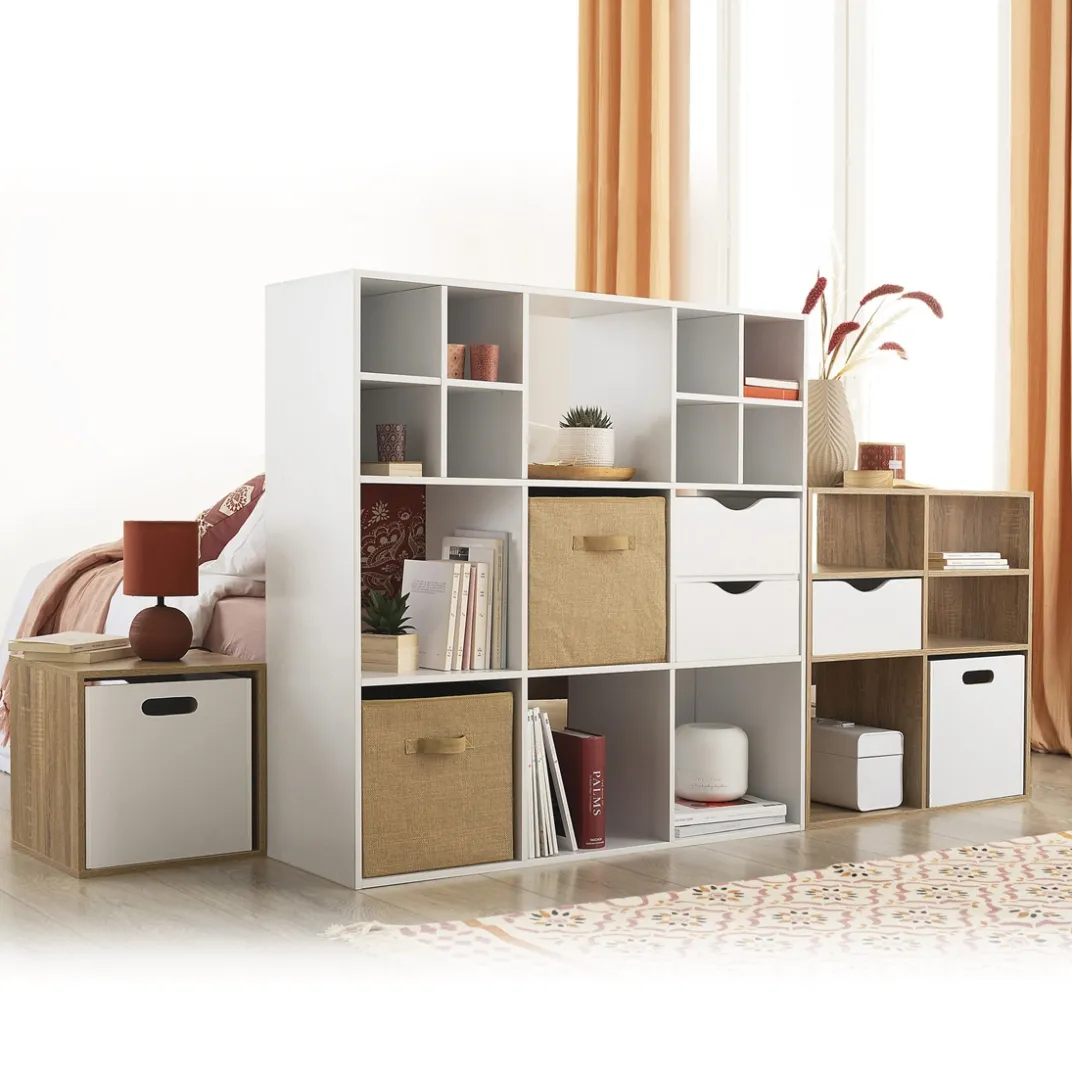 Décorations|Petits Meubles-Tempsl Etagère 4 cases blanche ou bois