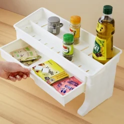 Organisation Et Entretien-Tempsl Etagère d'appoint à tiroir : Vert ou Blanc