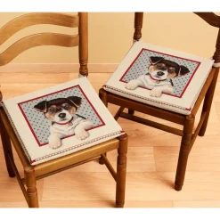 Décorations-Tempsl Galettes de chaises gobelin : Lot de 2 ou 4