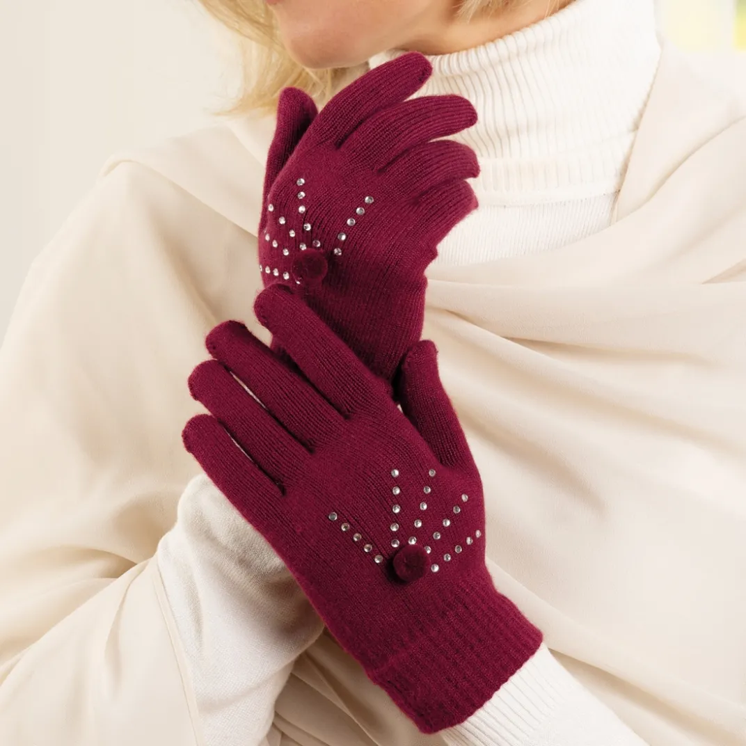 Sacs, Bijoux Et Accessoires-Tempsl Gants fantaisie rouge