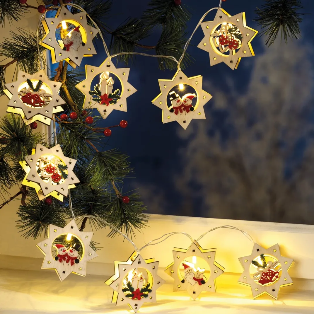 Décorations Intérieures Noël|Décorations-Tempsl Guirlande 10 étoiles