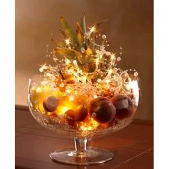 Décorations Intérieures Noël|Table De Noël-Tempsl Guirlande de perles LED