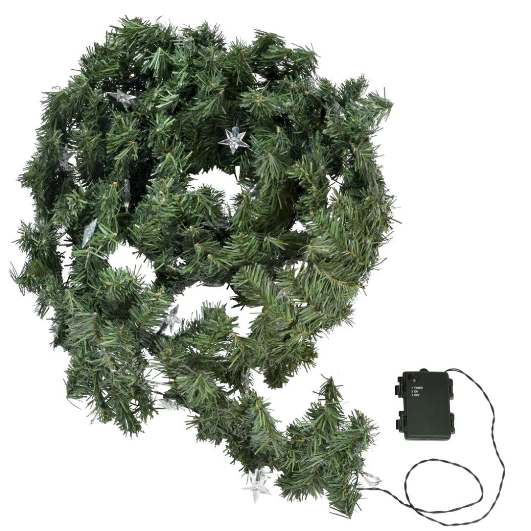 Décorations Intérieures Noël|Décorations-Tempsl Guirlande sapin étoilée lumineuse