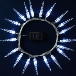 Décorations Extérieures Noël|Décorations Lumineuses-Tempsl Guirlande stalactites solaires