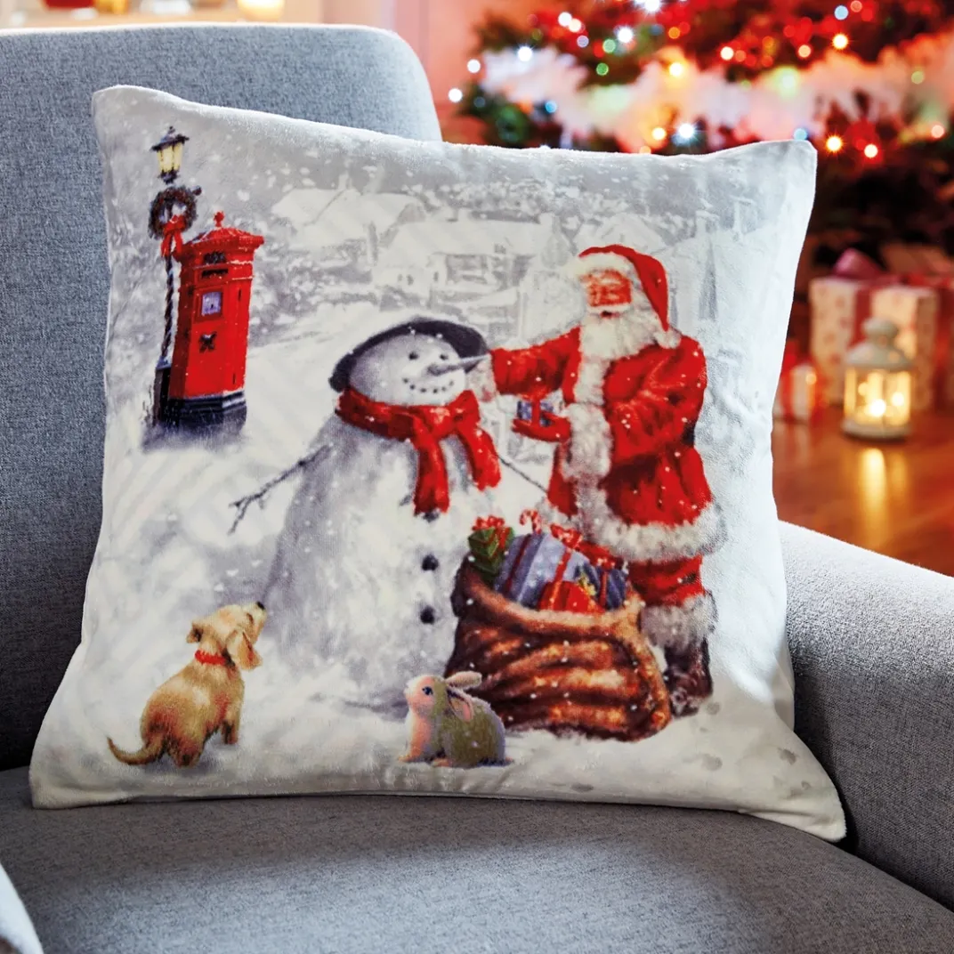 Décorations Intérieures Noël|Décorations-Tempsl Housse coussin Noël vintage