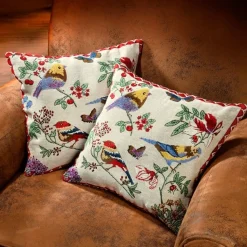 Décorations-Tempsl Housses coussins oiseaux