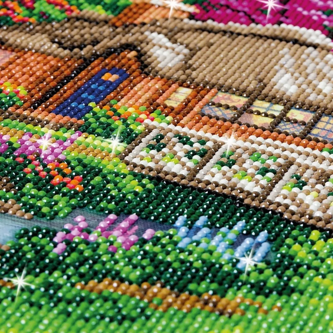 Loisirs Créatifs-Tempsl Kit broderie diamant "Cottage anglais"