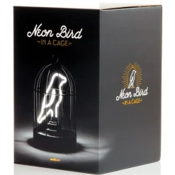 Décorations-Tempsl Lampe néon oiseau dans sa cage