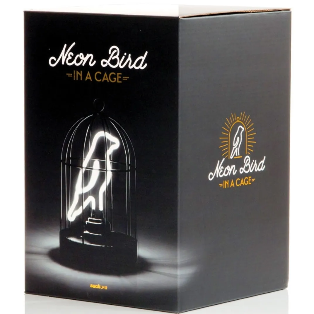 Décorations-Tempsl Lampe néon oiseau dans sa cage