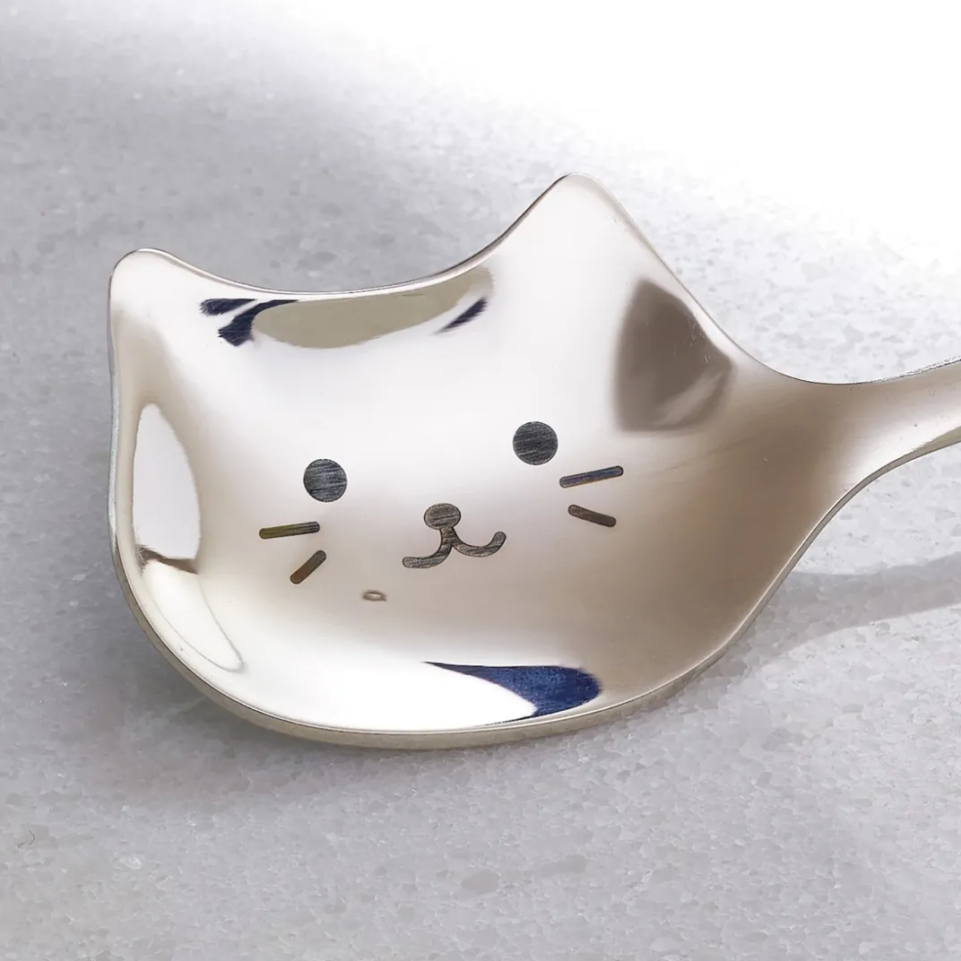 Art De La Table-Tempsl Lot de 4 cuillères chat inox