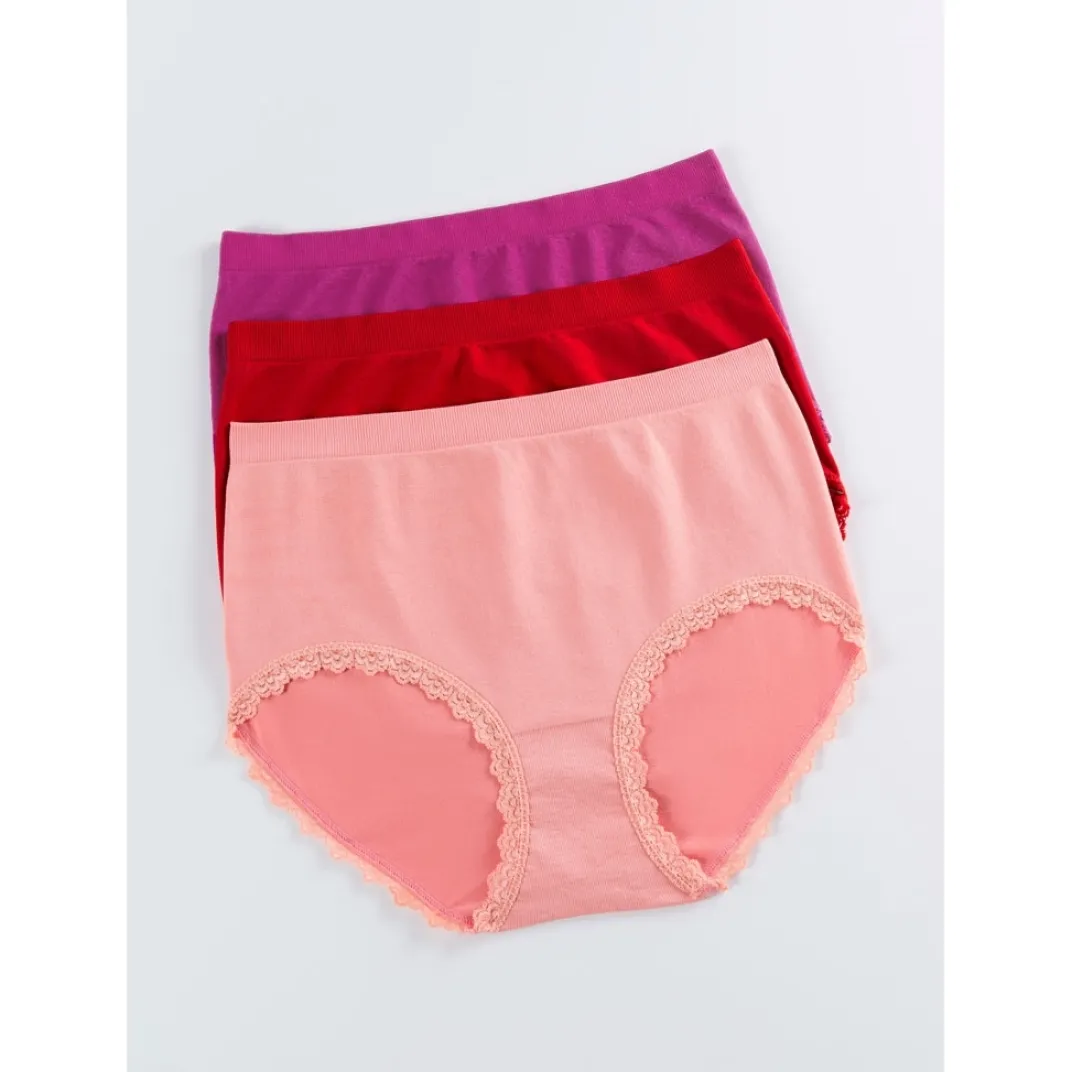 Sous-Vêtements-Tempsl Lot de 3 culottes tailles hautes