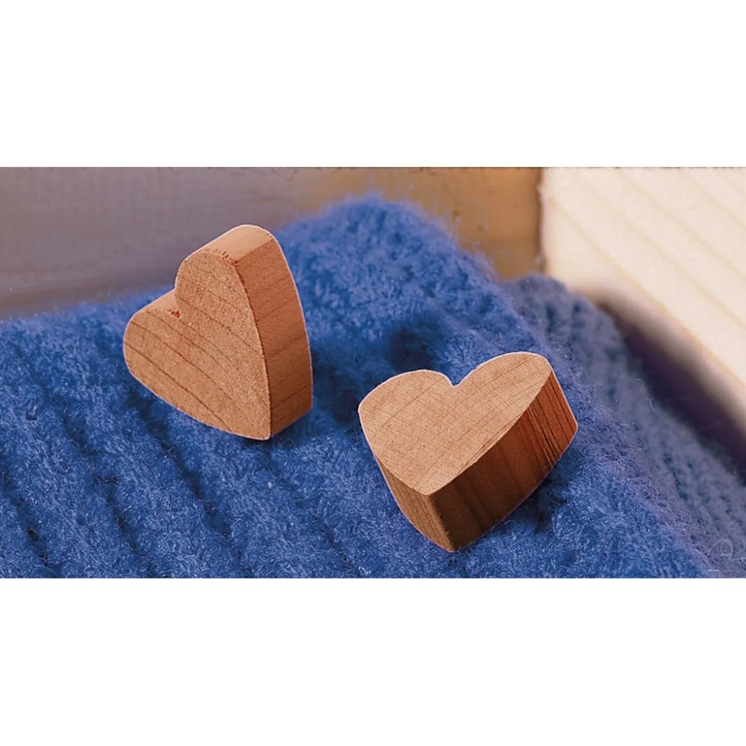 Housses Et Accessoires De Rangement-Tempsl Lot de 25 cœurs de bois de cèdre