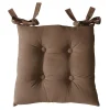 Décorations-Tempsl Lot de 2 galettes de chaise carrées Marron
