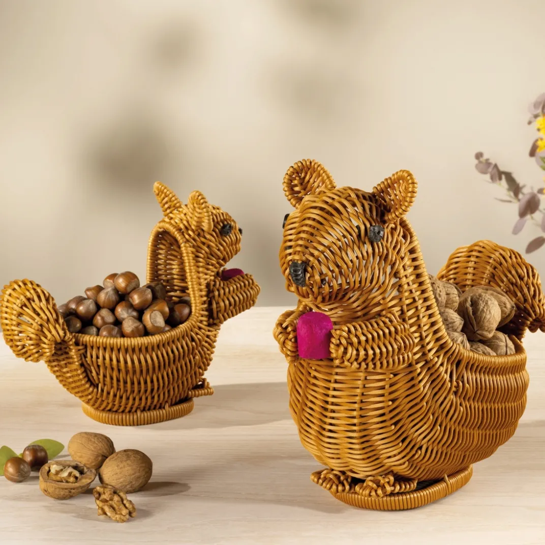 Idées Cadeaux Noël|Décorations Cuisine-Tempsl Lot de 2 paniers écureuils