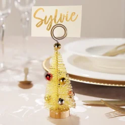 Décorations Intérieures Noël|Décorations-Tempsl Lot de 4 sapins dorés